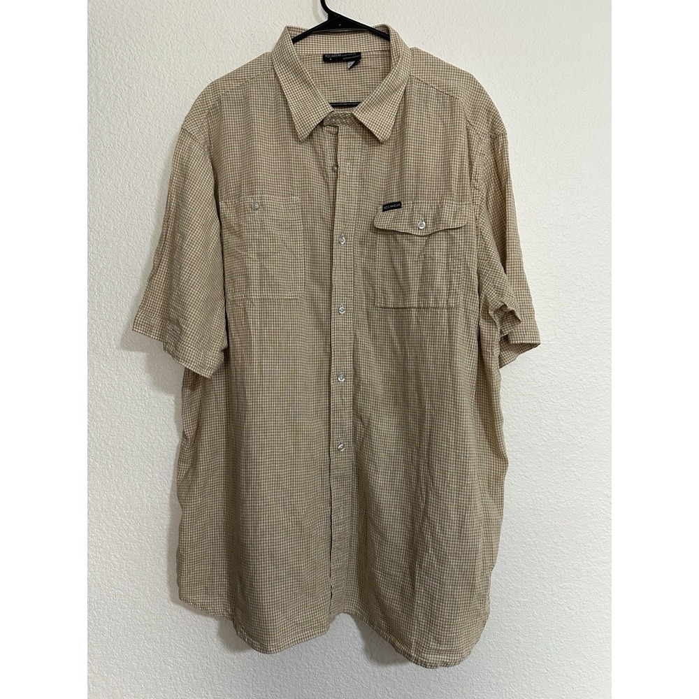 VTG Rocawear Mens SZ 3XL Blue White Plaid SS Urban Y2K Button Up Casual Shirt